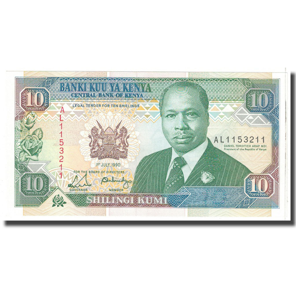 Banknote, Kenya, 10 Shillings, 1990, 1990-07-01, KM:24b, UNC(65-70)