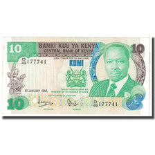 Banknot, Kenia, 10 Shillings, 1981, Undated, KM:20g, AU(55-58)