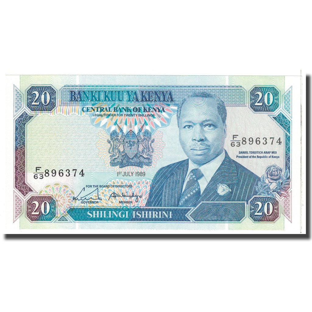 Banknote, Kenya, 20 Shillings, 1990, 1990-07-01, KM:25a, UNC(65-70)
