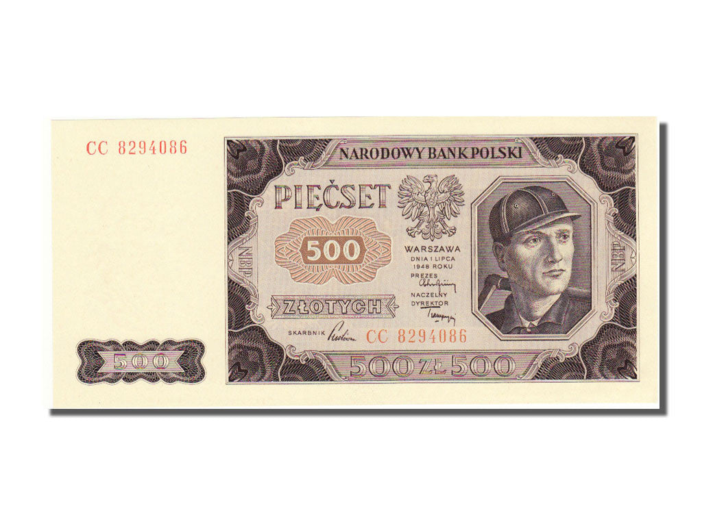 Poland, 500 Zlotych, 1948, KM #140, 1948-07-01, UNC(65-70), CC