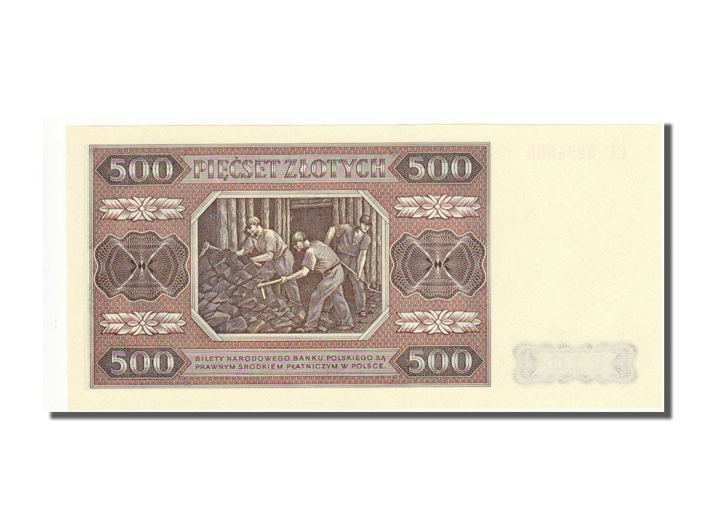 Poland, 500 Zlotych, 1948, KM #140, 1948-07-01, UNC(65-70), CC