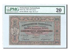 Banknote, Switzerland, 20 Franken, 1922, 1922-07-01, KM:27A, graded, PMG