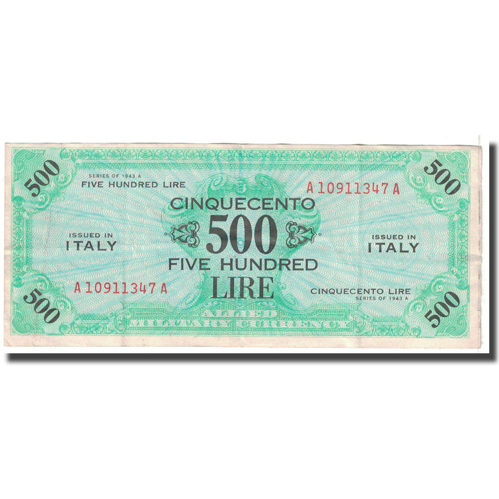Banknote, Italy, 500 Lire, 1943, KM:M22a, AU(50-53)
