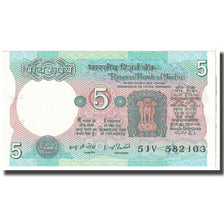 Nota, Índia, 5 Rupees, 1975, KM:80e, UNC(63)