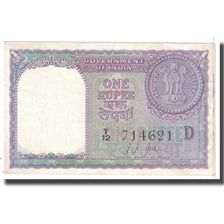 Banknote, India, 1 Rupee, 1957, KM:75f, AU(55-58)