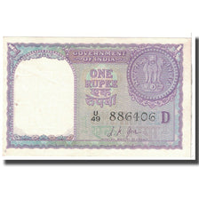 Banknote, India, 1 Rupee, 1957, KM:75f, AU(55-58)