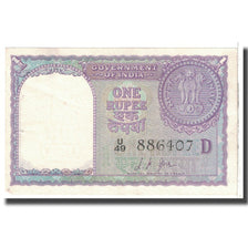 Banknote, India, 1 Rupee, 1957, KM:75f, AU(55-58)