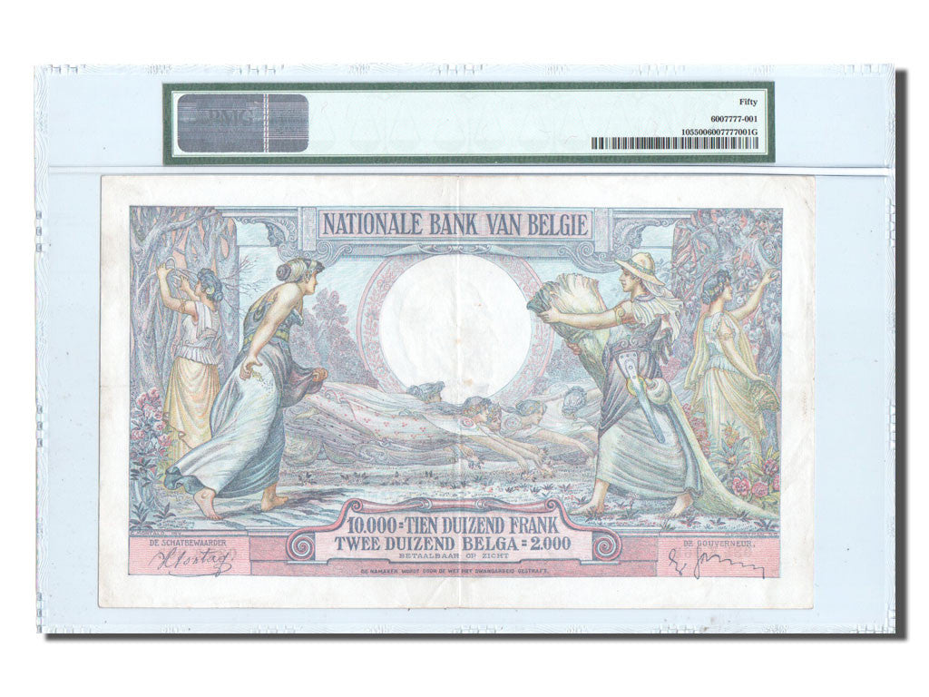 Belgique, 10000 Francs-2000 Belgas, 1938, KM:105, PMG AU50