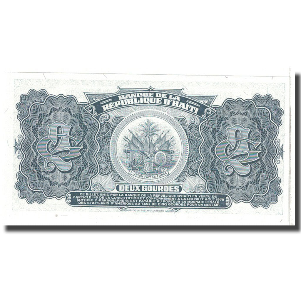 Banknote, Haiti, 2 Gourdes, 1979, KM:186a, UNC(65-70)