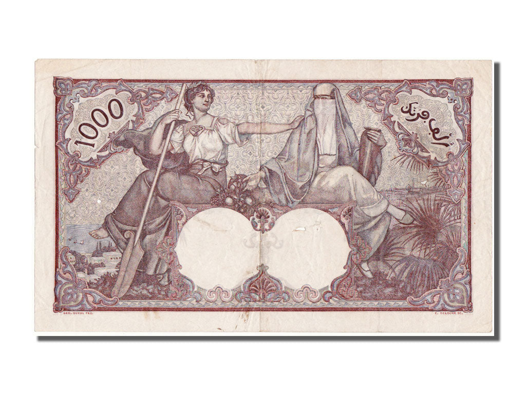 Tunisia, 1000 Francs, 1938, 1938-02-14, EF(40-45), N 121