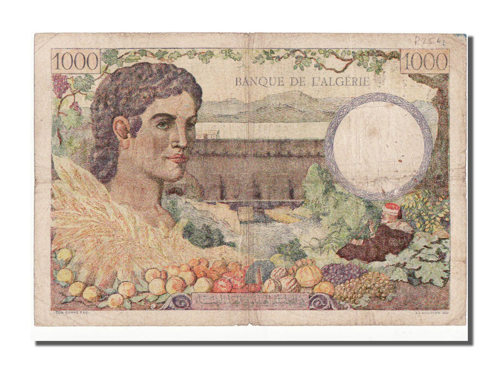 Tunisia, 1000 Francs, 1942, 1942-10-12, VF(20-25), N678