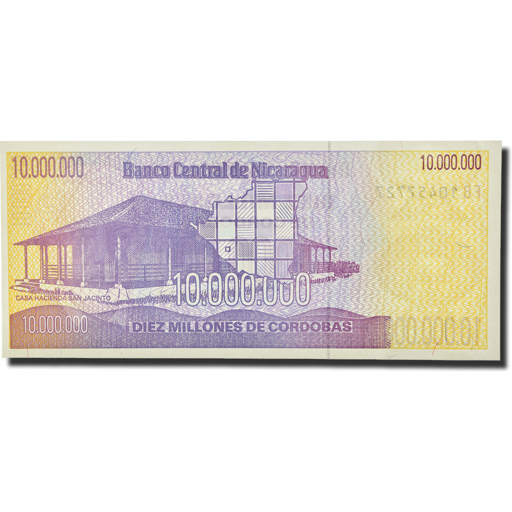 Banknote, Nicaragua, 10 Million Córdobas, 1990, KM:166, UNC(65-70)