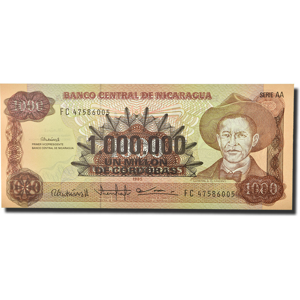 Banknote, Nicaragua, 1 Million Córdobas on 1000 Córdobas, 1990, KM:164