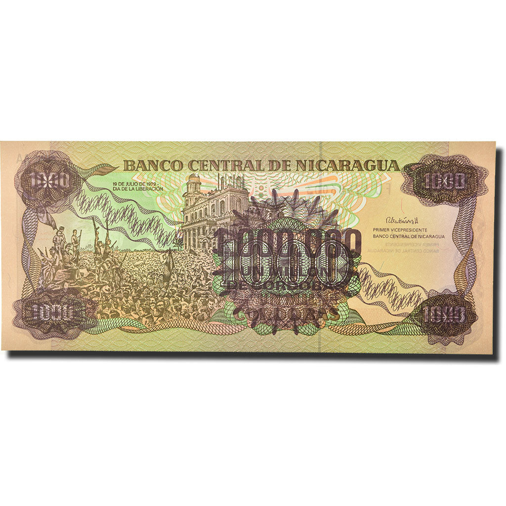 Banknote, Nicaragua, 1 Million Córdobas on 1000 Córdobas, 1990, KM:164