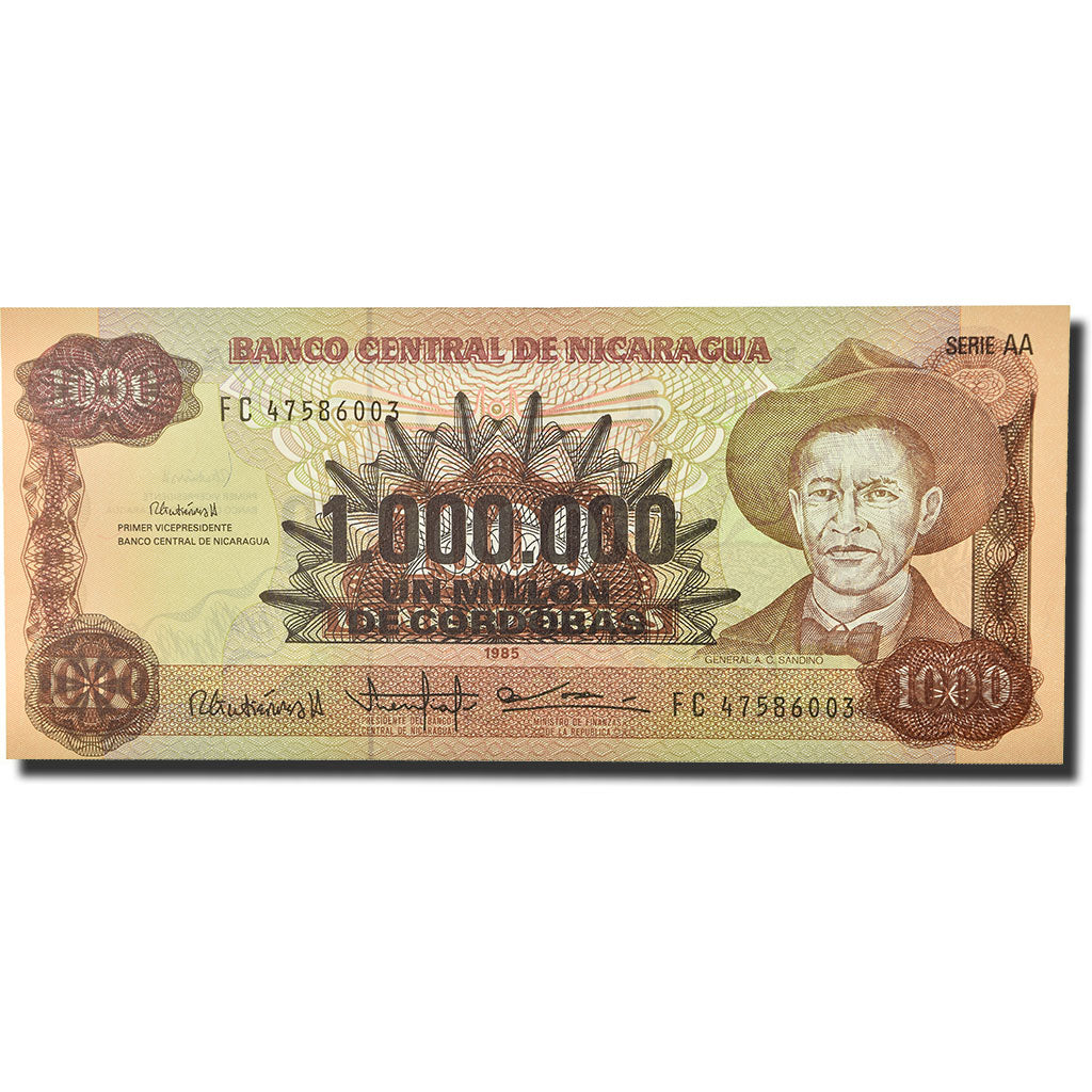 Banknote, Nicaragua, 1 Million Córdobas on 1000 Córdobas, 1990, KM:164