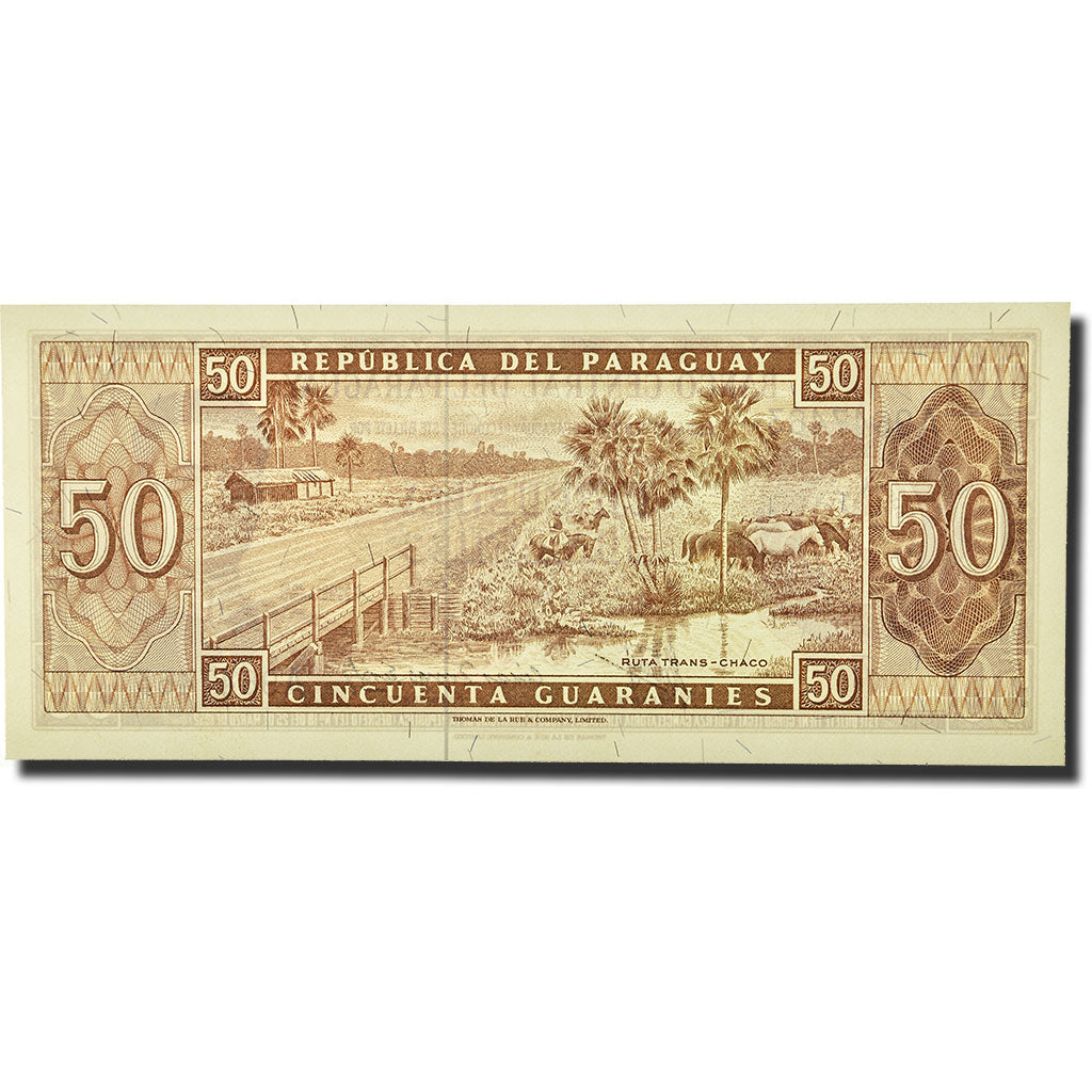 Banknote, Paraguay, 50 Guaranies, KM:197b, UNC(65-70)