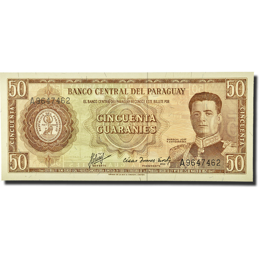 Banknote, Paraguay, 50 Guaranies, KM:197b, UNC(65-70)