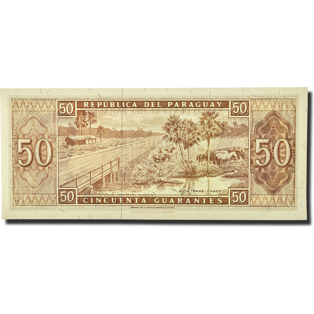 Banknote, Paraguay, 50 Guaranies, KM:197b, UNC(65-70)