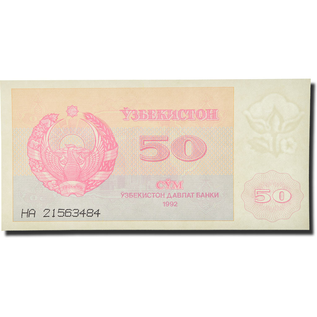 Banknote, Uzbekistan, 50 Sum, 1992, KM:66a, UNC(65-70)