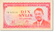 Banknote, Guinea, 10 Sylis, 1980, KM:23a, UNC(65-70)