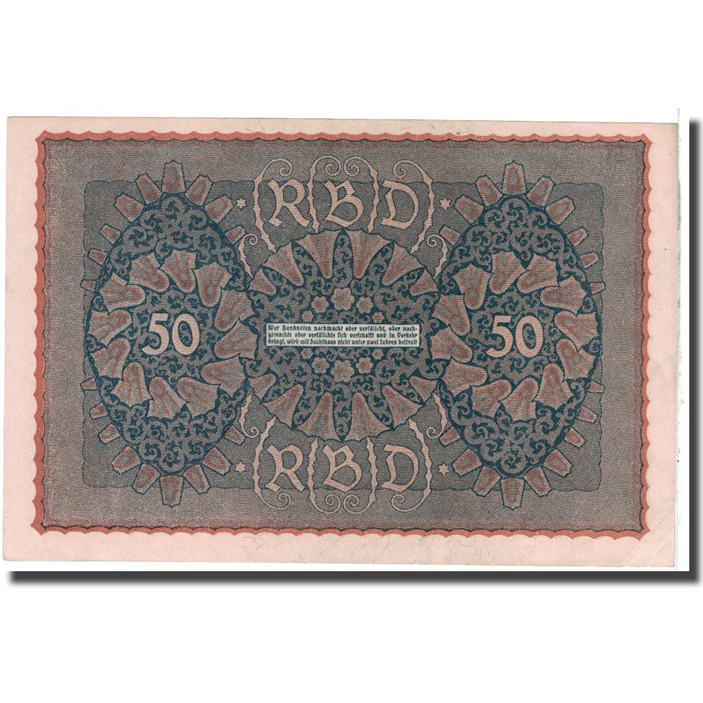 Banknote, Germany, 50 Mark, 1919, 1919-06-24, KM:66, AU(55-58)