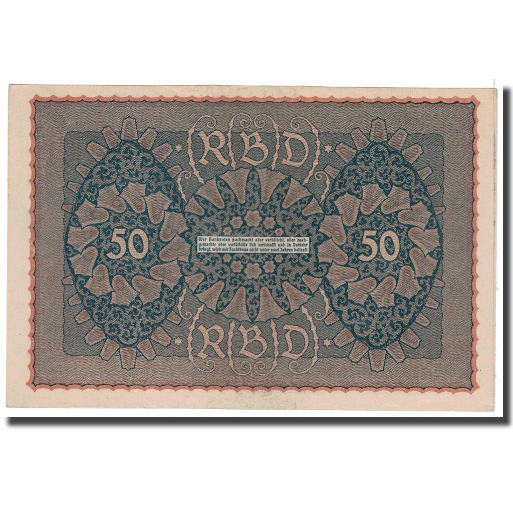Banknote, Germany, 50 Mark, 1919, 1919-06-24, KM:66, AU(55-58)
