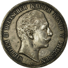 Coin, German States, PRUSSIA, Wilhelm II, 5 Mark, 1907, Berlin, AU(55-58)