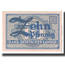 Banconote, GERMANIA - REPUBBLICA FEDERALE, 10 Pfennig, 1948, KM:12a, SPL-