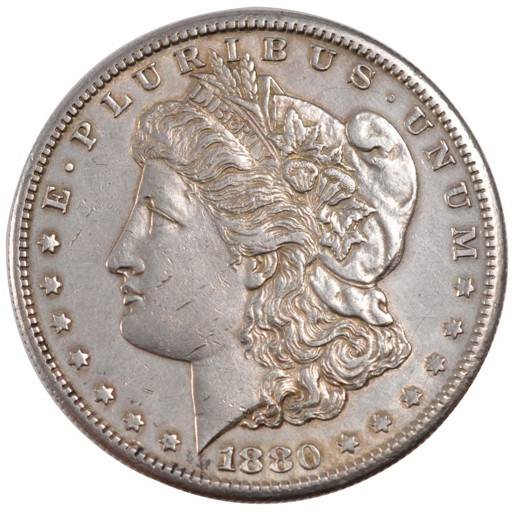 United States, Morgan Dollar, 1 Dollar, 1880, San Francisco, AU(55-58), Silver,.