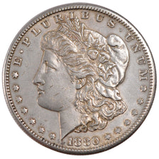 United States, Morgan Dollar, 1 Dollar, 1880, San Francisco, AU(55-58), Silver,.