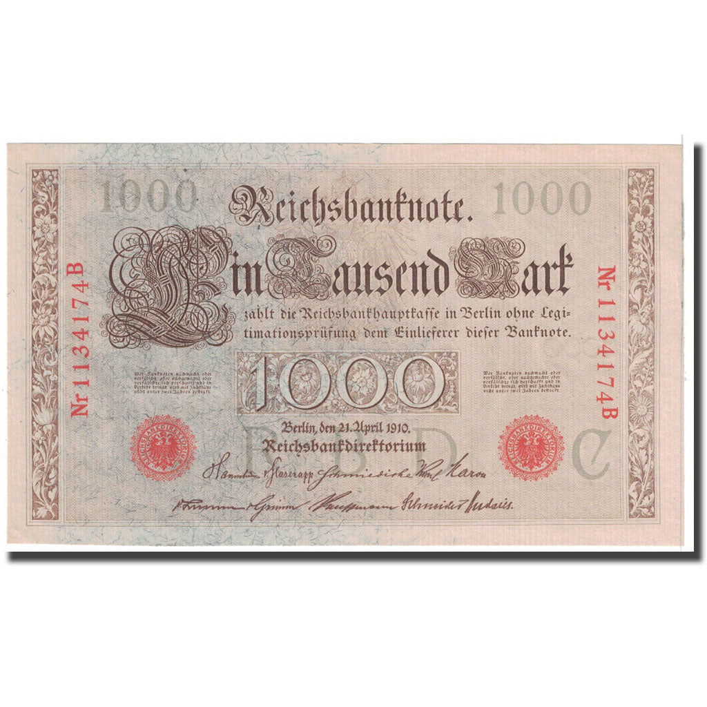 Banknote, Germany, 1000 Mark, 1910, 1910-04-21, KM:44b, UNC(63)