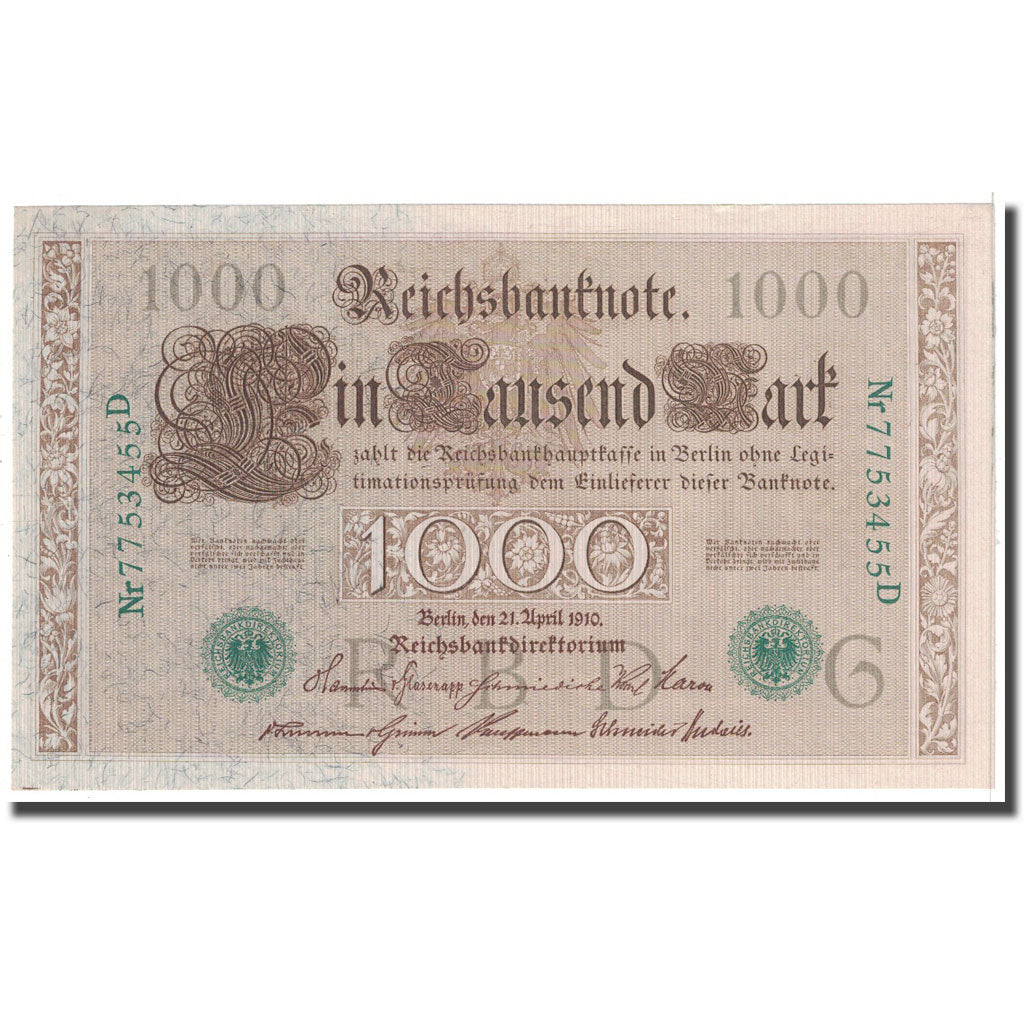 Banknote, Germany, 1000 Mark, 1910, 1910-04-21, KM:45b, UNC(63)