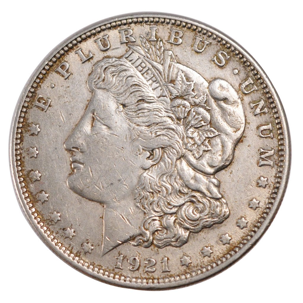 United States, Morgan Dollar, 1 Dollar, 1921, Philadelphia, KM #110, AU(55-58),.