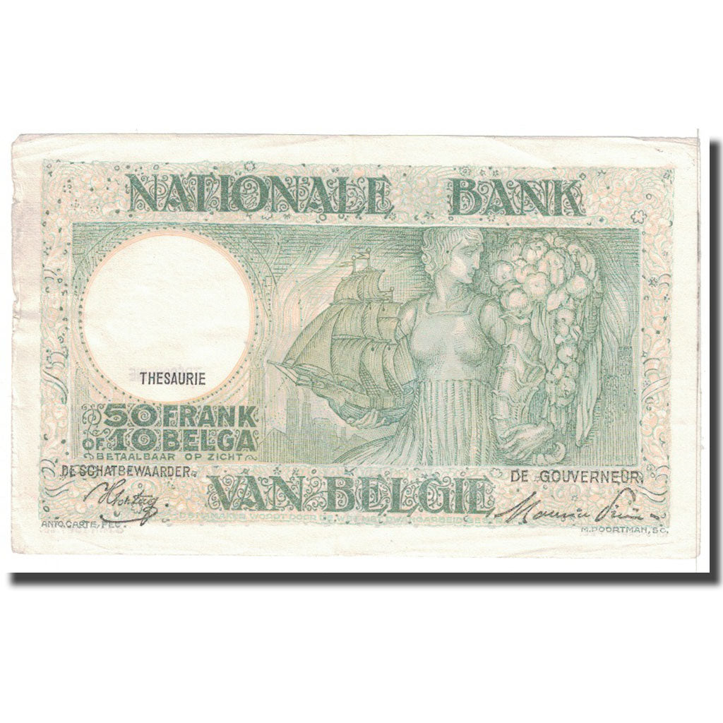 Banknote, Belgium, 50 Francs-10 Belgas, 1944, 1944-12-13, KM:106, EF(40-45)