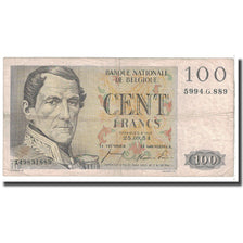 Banknote, Belgium, 100 Francs, 1955, 1955-03-30, KM:129b, VF(20-25)
