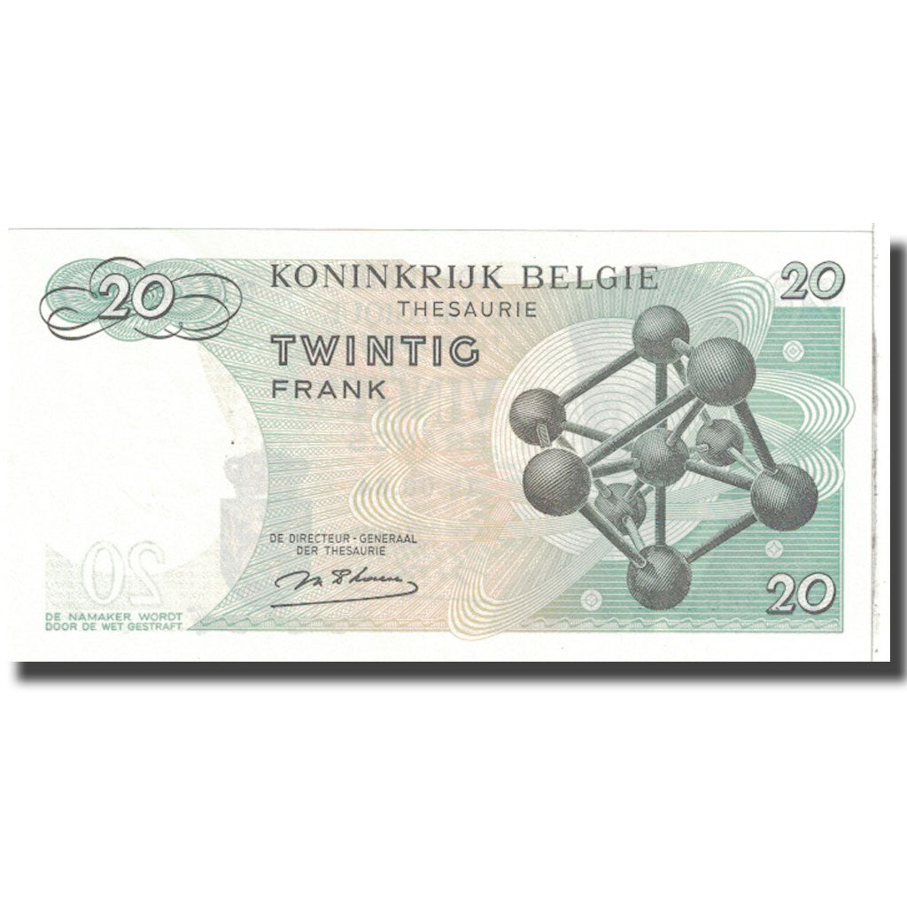 Banknote, Belgium, 20 Francs, 1964, 1964-06-15, KM:138, UNC(63)
