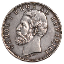 ROMANIA, 5 Lei, 1883, Bucarest, KM #17.1, EF(40-45), Silver, 24.98