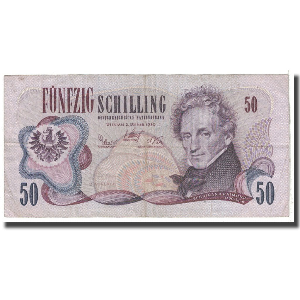 Banknote, Austria, 50 Schilling, 1970, 1970-01-02, KM:144, VF(20-25)