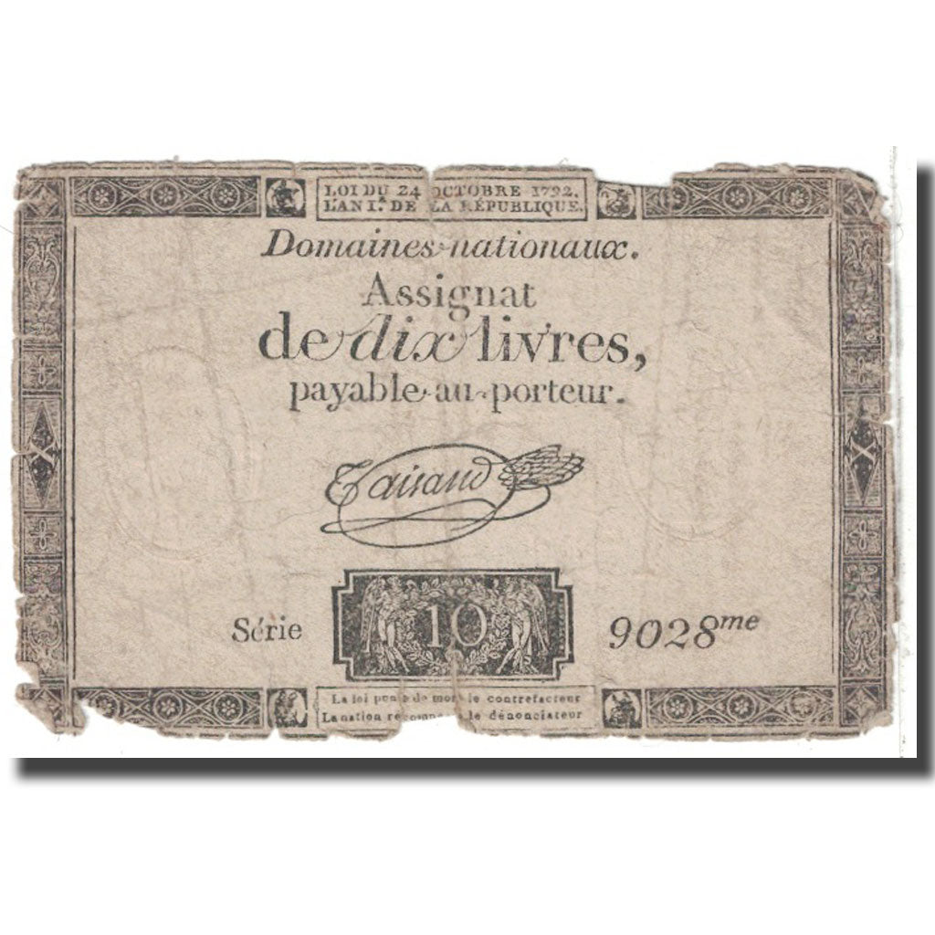 Frankreich, 10 Livres, 1792, Taisaud, 1792-10-24, SGE, KM:A66a