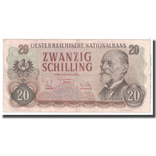Banknote, Austria, 20 Schilling, 1966, 1966-07-02, KM:136a, VF(20-25)