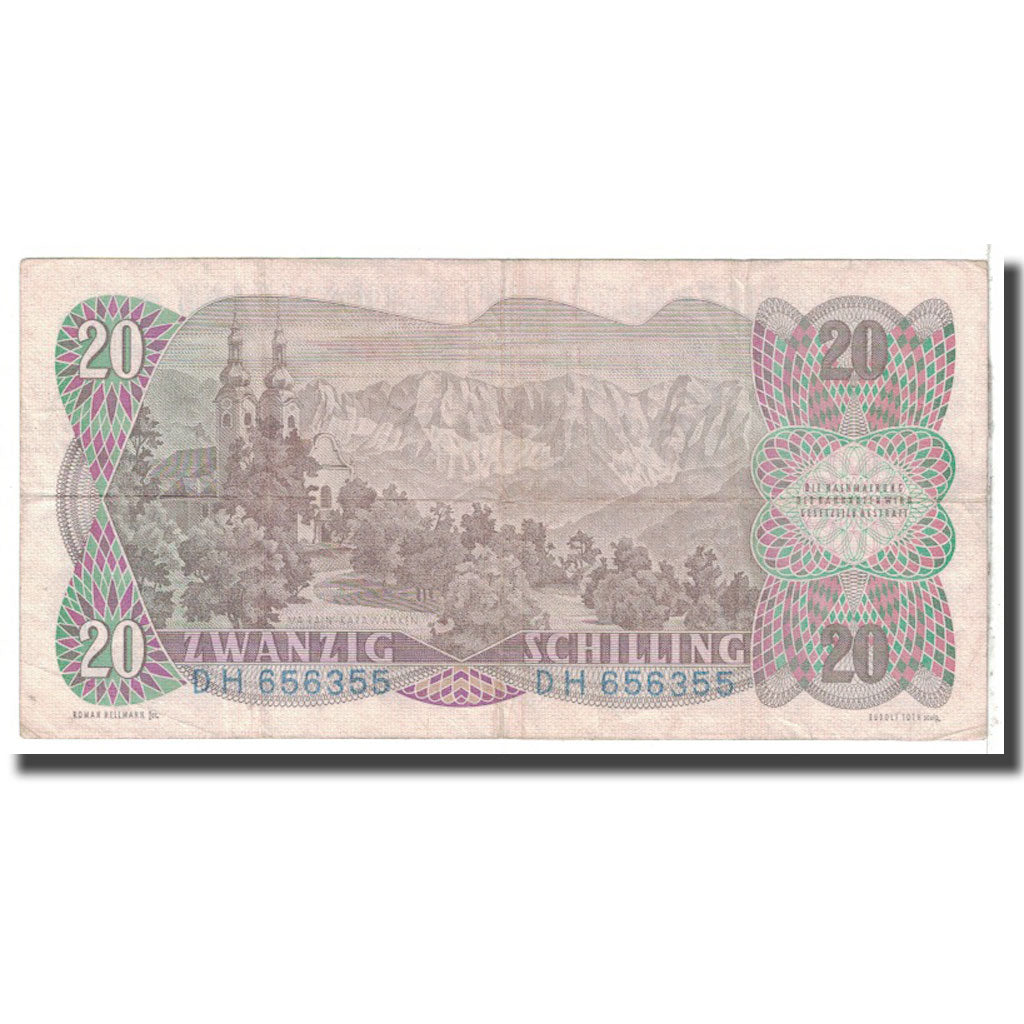 Banknote, Austria, 20 Schilling, 1966, 1966-07-02, KM:136a, VF(20-25)