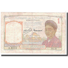 Billet, FRENCH INDO-CHINA, 1 Piastre, 1936, KM:54b, TB
