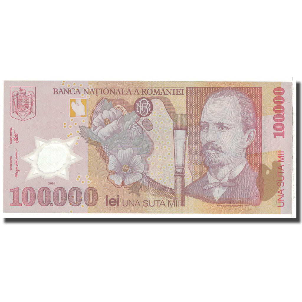 Banknote, Romania, 100,000 Lei, 2001, KM:114a, AU(55-58)