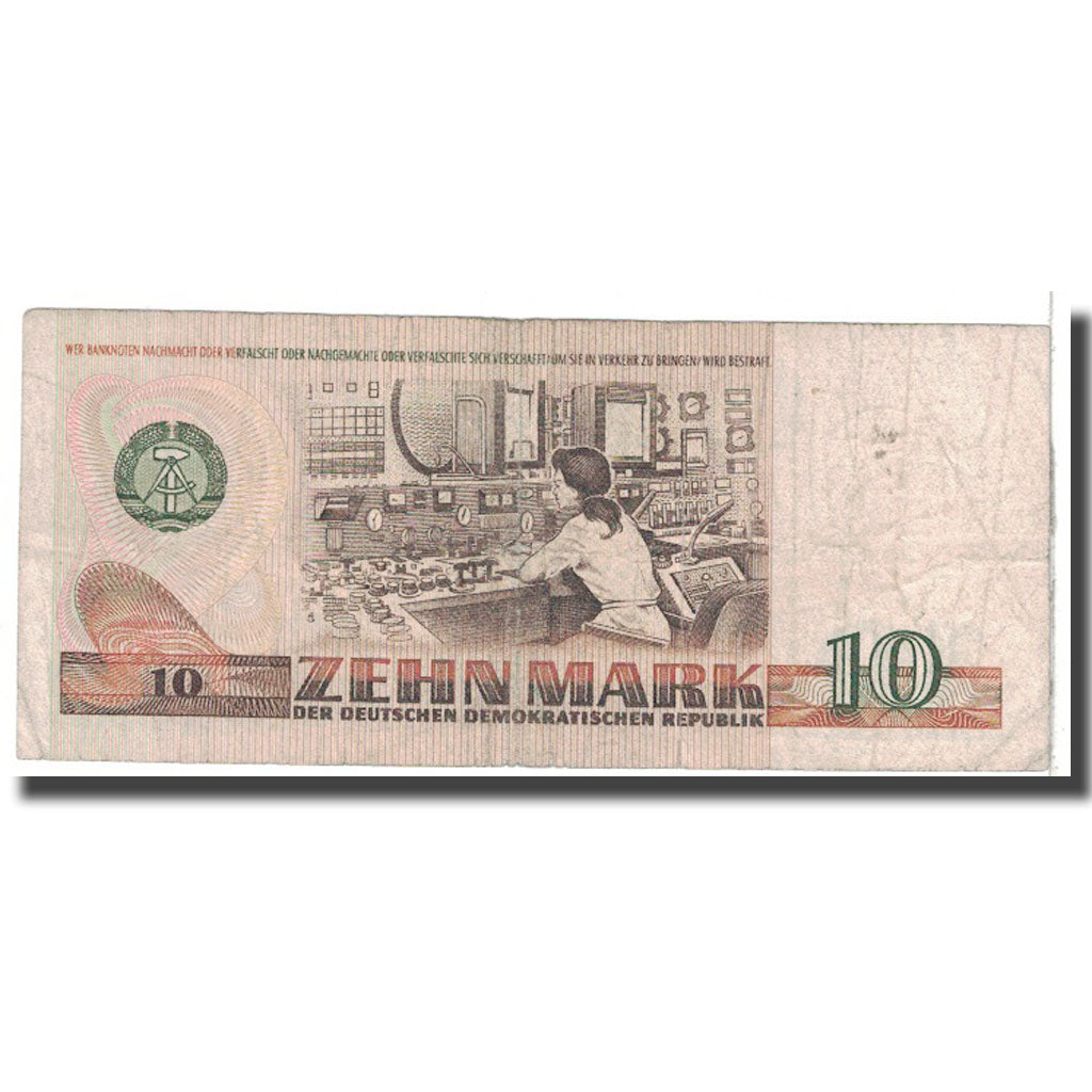 Banknote, Germany - Democratic Republic, 10 Mark, 1971, KM:28a, VF(20-25)