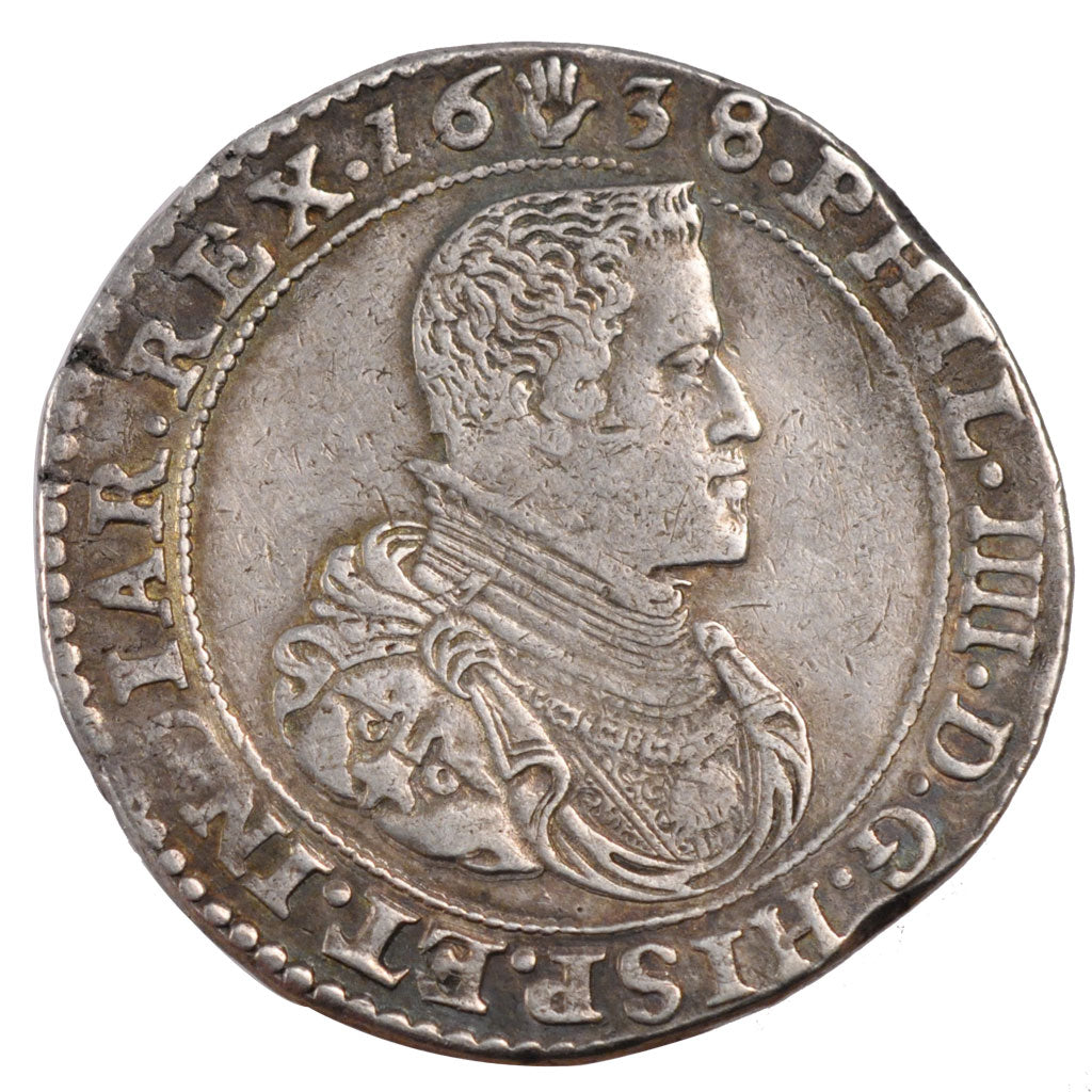 Belgium, Ducaton, 1638, Anvers, KM #72.1, AU(50-53), Silver, 32.37