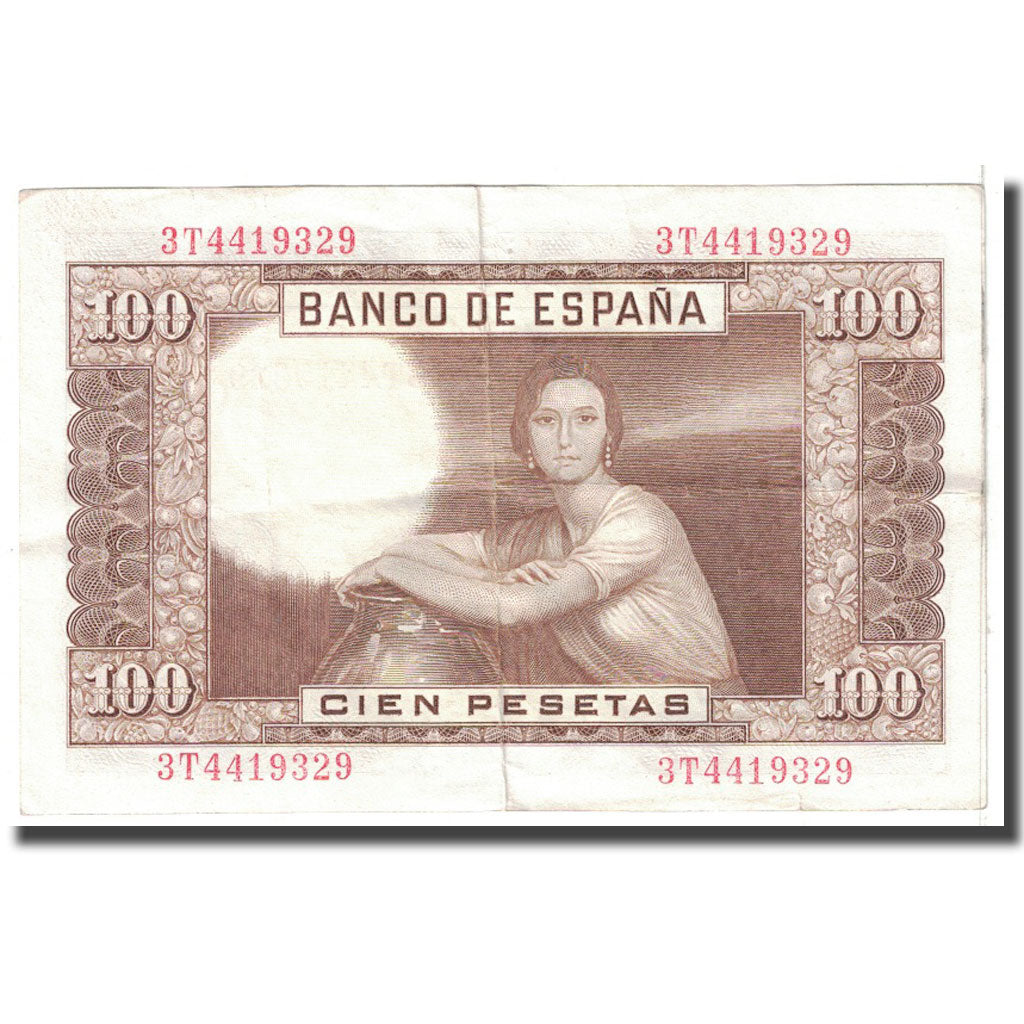 Banknote, Spain, 100 Pesetas, 1953, 1953-04-07, KM:145a, EF(40-45)