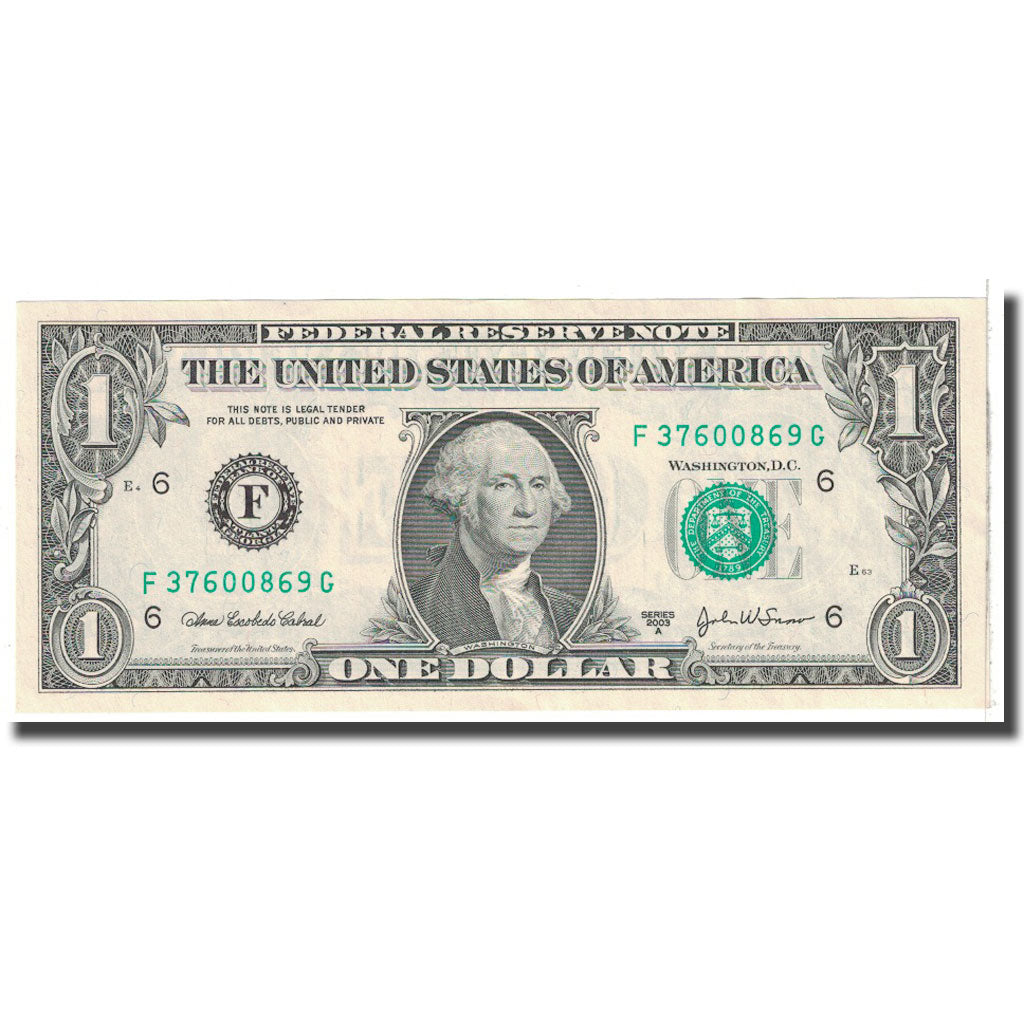Billete, One Dollar, 2003, Estados Unidos, KM:4671A, UNC