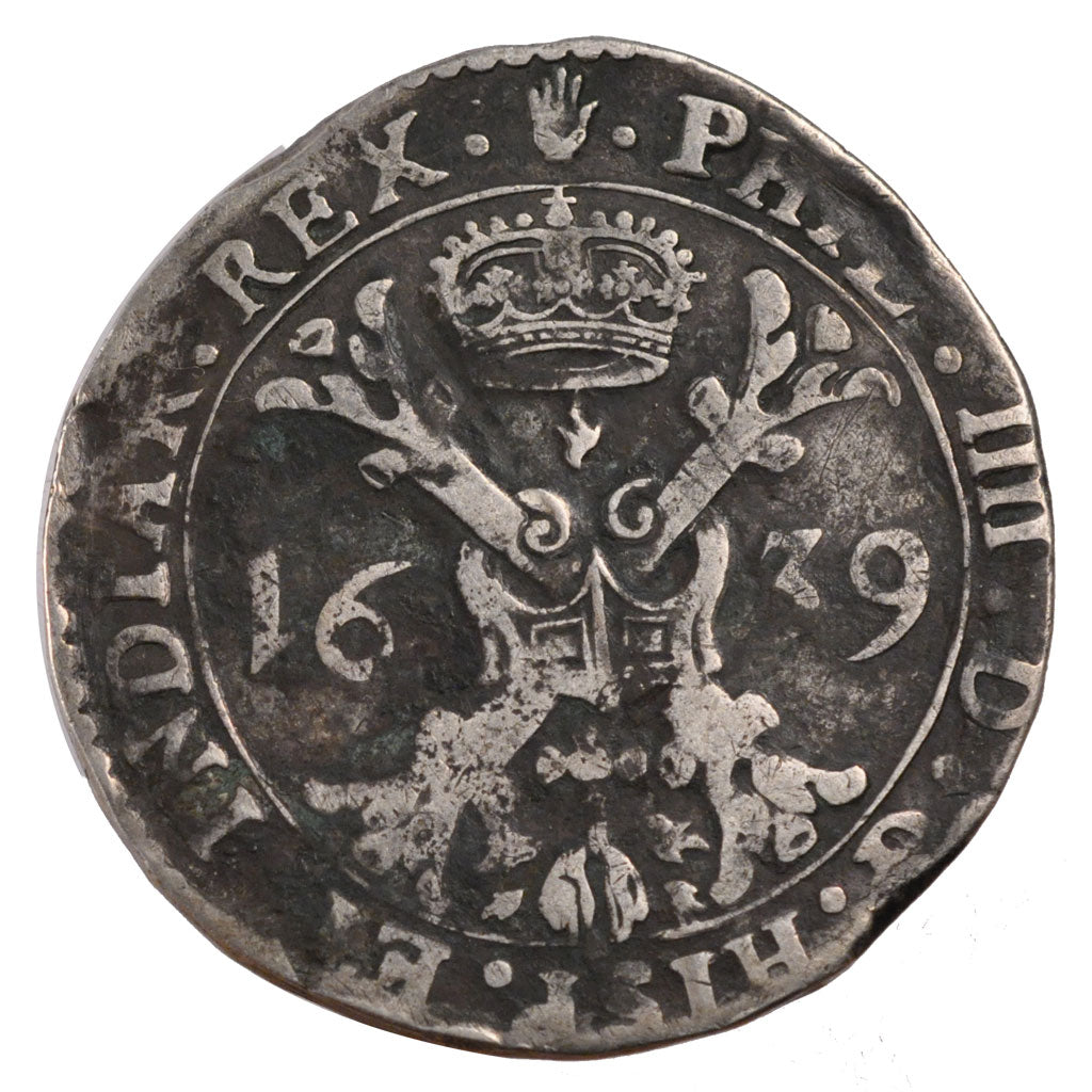 Belgium, Patagon, 1639, Anvers, KM #53.1, VF(20-25), Silver, 27.29