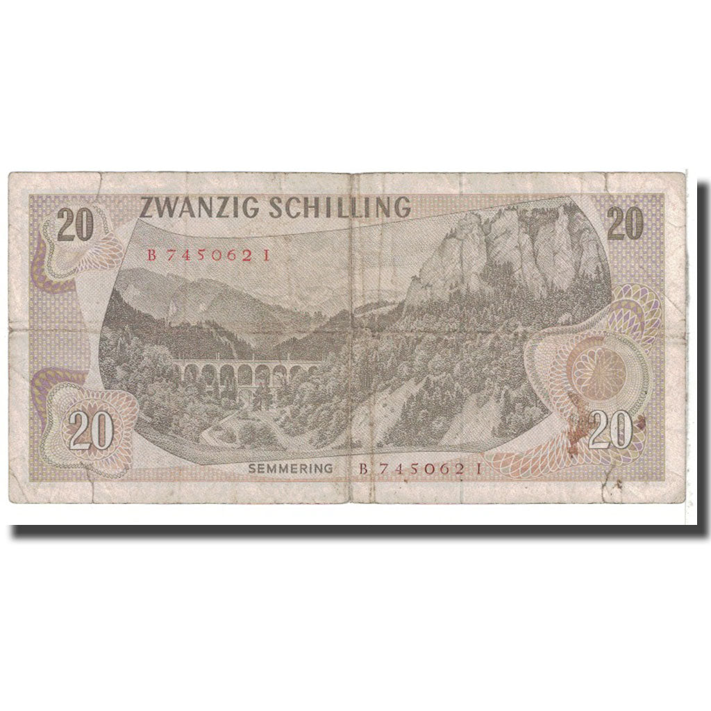 Banknote, Austria, 20 Schilling, 1967, 1967-07-02, KM:142a, VF(20-25)