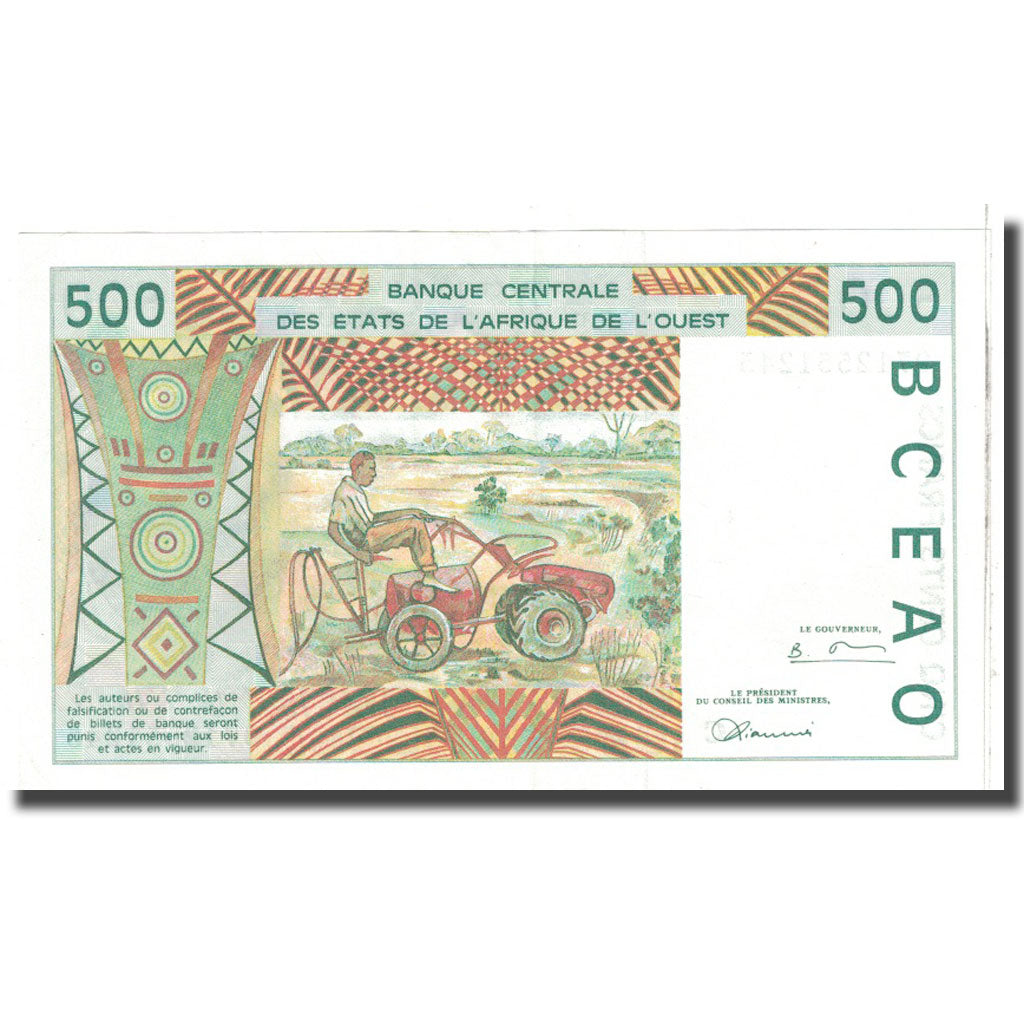 Banknote, West African States, 500 Francs, 1997, KM:310Cg, UNC(63)